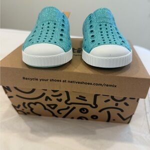 Native Kids Shoes - Glitter Blue